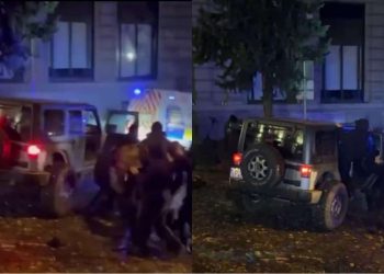 სპეცრაზმელებმა მანქანაში სპრეი შეასხეს, მერე სამი პირი გამოათრიეს და სცემეს