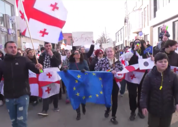 “ხაშური არის ევროპა” – საპროტესტო მსვლელობა ხაშურში
