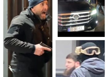 სანაპიროზე, შავი ჯიპებიდან გადმოსული იარაღიანი პირები აქციის მონაწილეებს დაუპირისპირდნენ