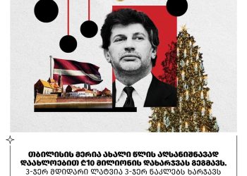 თბილისის მერია საახალწლო ღონისძიებებისთვის, ჯამში, 10 მილიონამდე ლარის დახარჯვას გეგმავს – ფლანგვის დეტექტორი