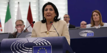 ვიდეო – ფეხზე წამოდგომა და უწყვეტი, ხანგრძლივი ტაში – როგორ შეხვდნენ ევროპარლამენტარები პრეზიდენტის მწვავე გამოსვლას