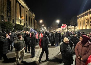 რუსთაველის გამზირი გადაიკეტა