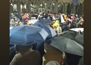 პროტესტის 71-ე დღე – რუსთაველის გამზირი გადაიკეტა