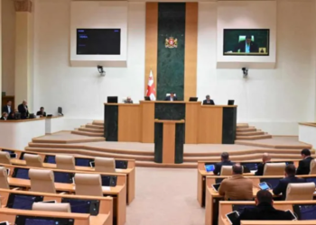 პარლამენტის შენობაში ეროვნული ბანკის საბჭოს ოთხი წევრი დაამტკიცეს 