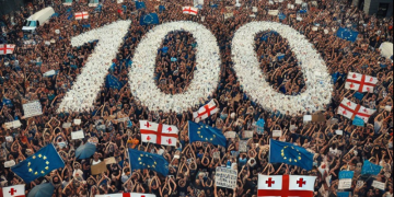 უწყვეტი პროტესტის მე-100 დღეს რუსთაველი ისევ გადაიკეტა