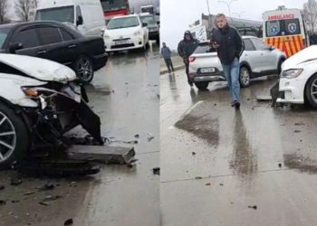 ქარელი – რუისის მონაკვეთზე ერთმანეთს 5 მანქანა და ტრაილერი შეეჯახა