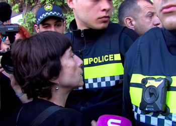 შემიშვით თიკა რუხაძესთან – ანდრო ჭიჭინაძის დედა პოლიციელებს