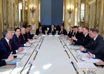 ელისეის სასახლეში უკრაინის, აშშ-ისა და ევროპული დელეგაციების მოლაპარაკებებია