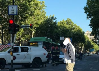 წერეთლის გამზირზე ავტობუსი ქვეითს დაეჯახა