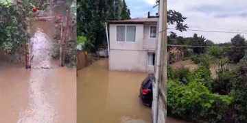 ქობულეთში დატბორილია ქუჩები, ზოგან წყალი სახლში შეუვიდა