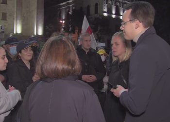 ეუთო-ს მოქმედი თავმჯდომარე რუსთაველზე აქციის მონაწილეებს შეხვდა