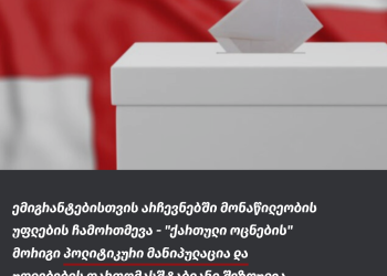 ემიგრანტებისთვის არჩევნებში მონაწილეობის უფლების ჩამორთმევა – “ქართული ოცნების” მორიგი პოლიტიკური მანიპულაცია და უფლებების ფართომასშტაბიანი შეზღუდვა – სოციალური სამართლიანობის ცენტრი