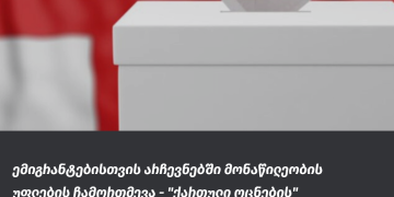 ემიგრანტებისთვის არჩევნებში მონაწილეობის უფლების ჩამორთმევა – “ქართული ოცნების” მორიგი პოლიტიკური მანიპულაცია და უფლებების ფართომასშტაბიანი შეზღუდვა – სოციალური სამართლიანობის ცენტრი