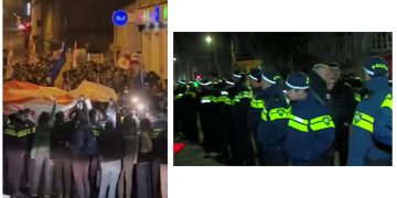 ლეონიძის ქუჩა პოლიციამ გადაკეტა