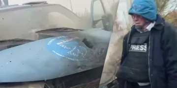 რუსებმა კონსტანტინოვკასთან უცხოელი ჟურნალისტების ავტომობილს დრონით დაარტყეს