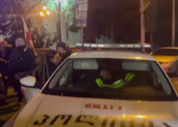 რუსთაველის გამზირზე დავით ასანიძე დააკავეს