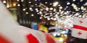 აქციის მონაწილეები შობას რუსთაველზე შეხვდებიან