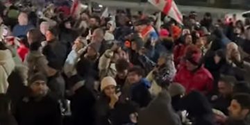 ვიდო – როგორ შეხვდა ხალხი რუსთაველის გამზირზე ახალ წელს