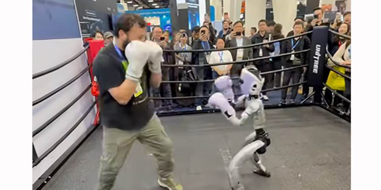 Masked medical nurse holding syringe and doing injection of vaccine to elderly woman at home