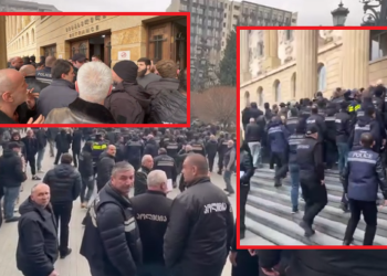 ჩხუბი სასამართლოში – ჯანგველაძის და მიქაძეების მხარდამჭერები ერთმანეთს ფიზიკურად დაუპირისპირდნენ