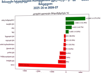 “ილიაუნს” 4207–დან 300–მდე შეუმცირეს მისაღებ სტუდენტთა რაოდენობა
