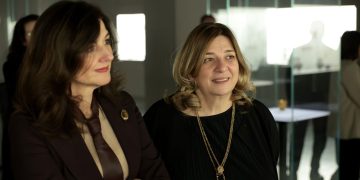 ყაველაშვილი ცოლი, ხორვატიის პირველ ლედისთან ერთად, ეროვნულ მუზეუმს ესტუმრა