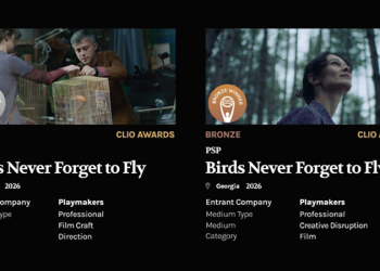 PSP-ს კამპანიის „ჩიტებს ფრენა არ ავიწყდებათ“ კიდევ ერთი საერთაშორისო აღიარება – CLIO Awards-ის 2 ჯილდო მოიპოვა