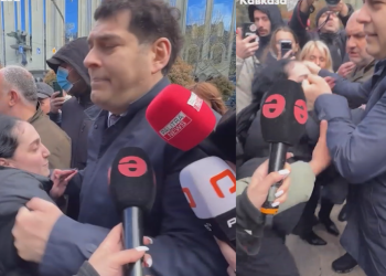 ვიდეო – დავითულიანი ქალს ფიზიკურად გაუსწორდა – რა მოხდა 9 აპრილის მემორიალთან?