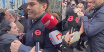 ვიდეო – დავითულიანი ქალს ფიზიკურად გაუსწორდა – რა მოხდა 9 აპრილის მემორიალთან?