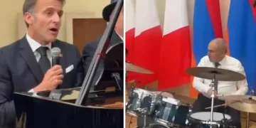 ფაშინიანი უკრავს, მაკრონი მღერის – რა კადრები ვრცელდება (ვიდეო)