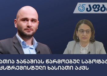 ნათია ჯანაშიას წარმოებულ საბოტაჟს ექსტრემისტული ხასიათი აქვს
