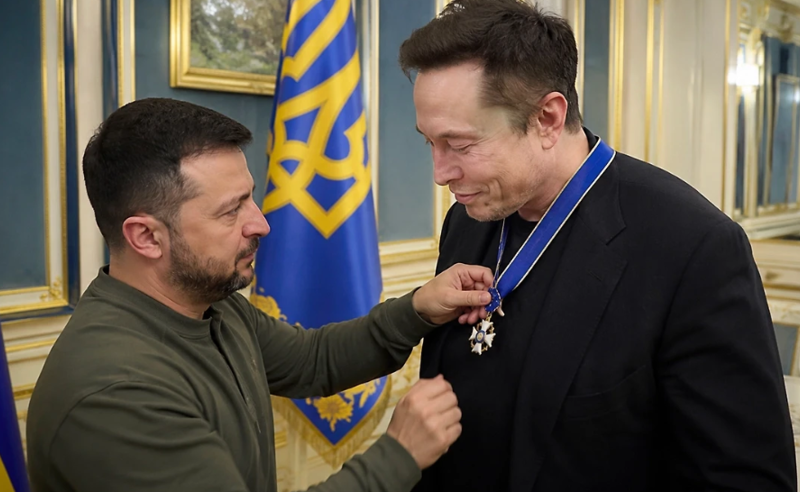 ზელენსკიმ ილონ მასკი თავისუფლების ორდენით დააჯილდოვა