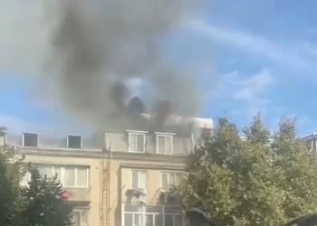 თბილისში, ყაზბეგის ქუჩაზე ხანძარია