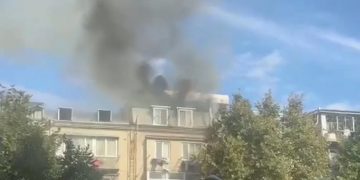 თბილისში, ყაზბეგის ქუჩაზე ხანძარია